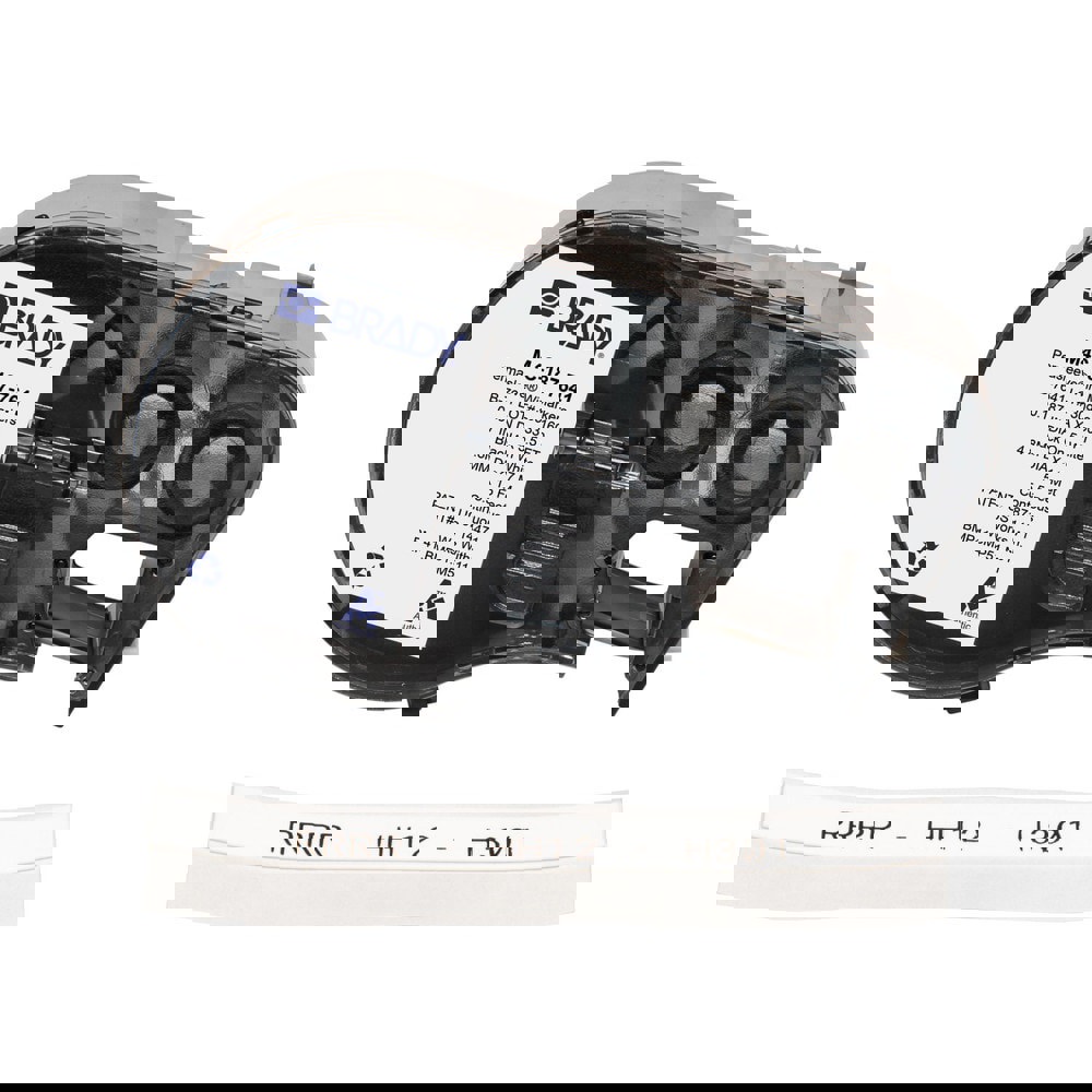 Labels, Ribbons & Tapes; Application: Heat Shrink Labels ; Type: Heat Shrink Labels ; Color Family: White ; Color: Black on White ; Label Diameter (Inch): 3/16 ; For Use With: BMP41; BMP51; BMP53; M511